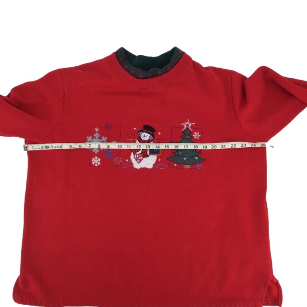 Vintage Sarah Bentley Christmas Holiday Crewneck Pullover Sweater Size 2X - Picture 8 of 13